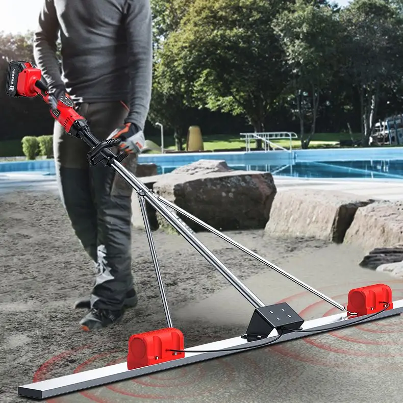 Lithium Dual Frequency Vibrations Feet Leveling Ruler Vibrator Floor Machine for Construction Equipment