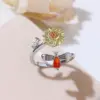Honeybee sunflower (red zircon)