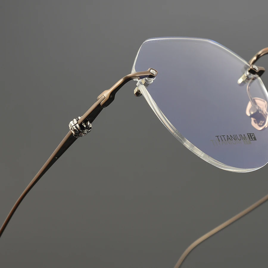 CH5808 High Quality Titanium Rimless Frames Spectacles Optical Eye Glass Glasses for Men and Woman