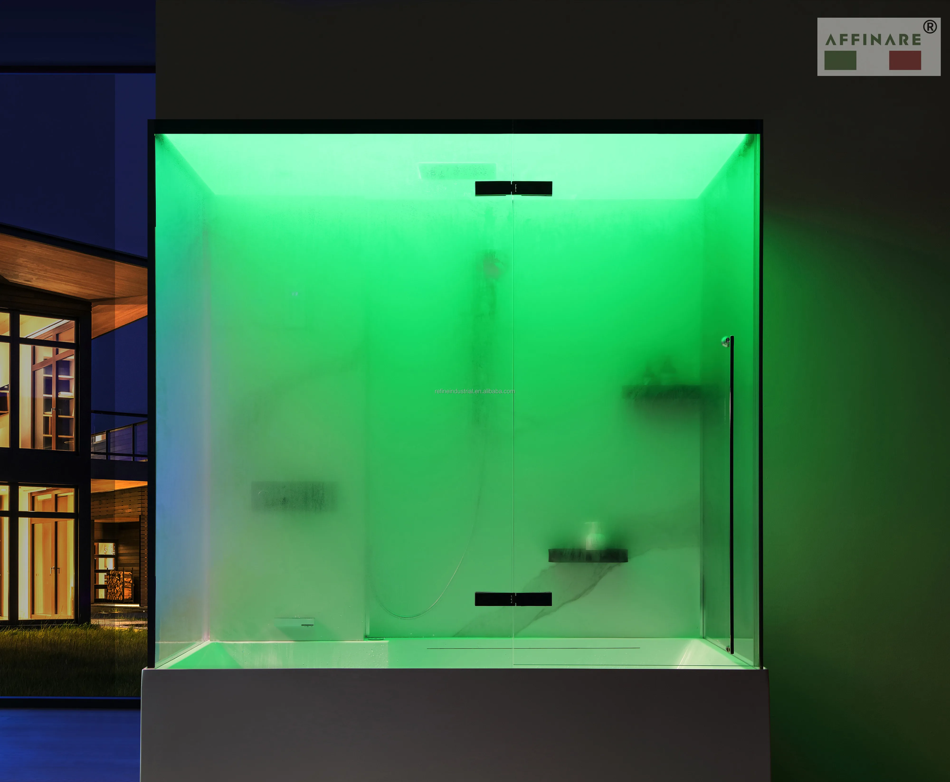 1.8m Hotel Italian Design Bathroom Computer Controlled Hydro Massage Steam Shower Room Cabin