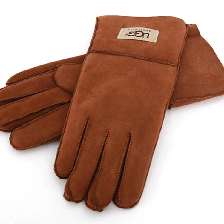 2025 Новое поступление оптовая продажа женские перчатки из натуральной кожи с манжетами меха кролика варежки овчины