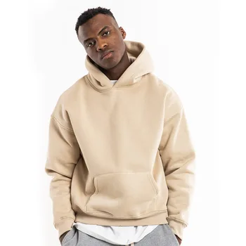 customised branded men s hoody thick hip hop hoodies vendors 400 gsm 50% cotton 50% polyester blank premium hoodie