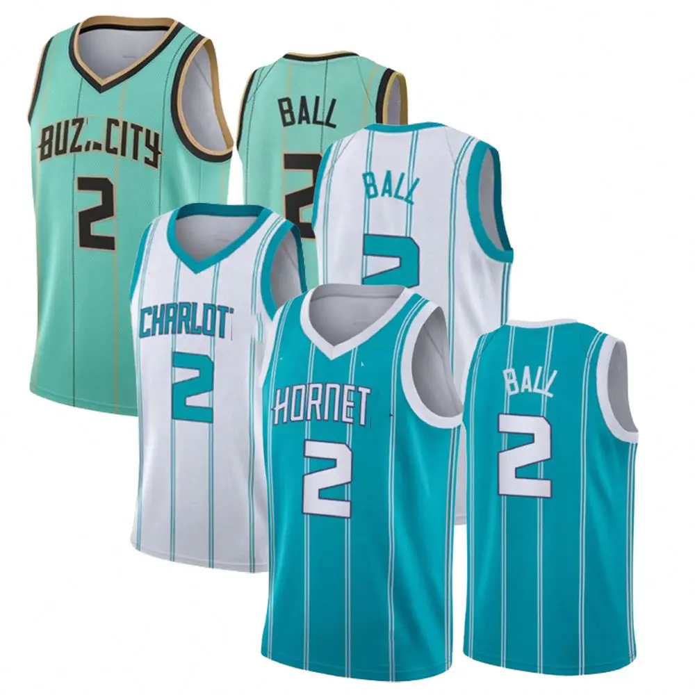 Wholesale Custom Logo Men #2 LaMelo Ball Jersey Charlotte Basketball Hornet  Shirts Uniform Wholesale Blank Sports Vest for Men From m.