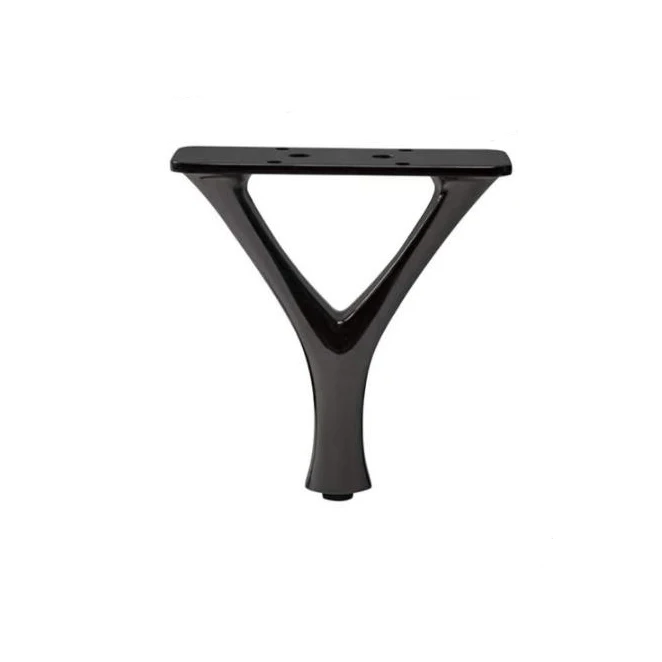 New Arrival Black plating metal legs durable anti-rust sofa bench cabinet legs Contemporary furniture legs