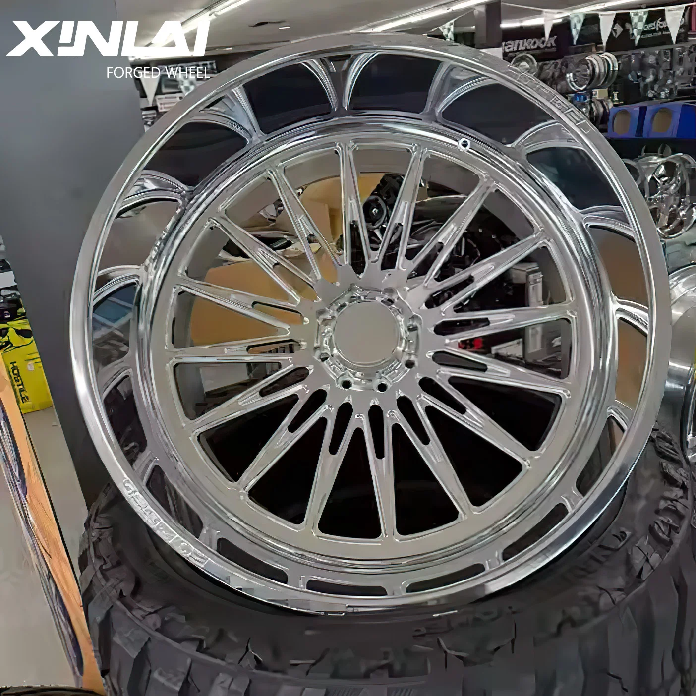 XL Deep Dish Chrome Multi Spoke 4x4 Off-road Wheels 17-26Inch 5x127 5x139.7 6x135 Alloy Forged Wheels Rims for Jeep Wrangler - Image 2