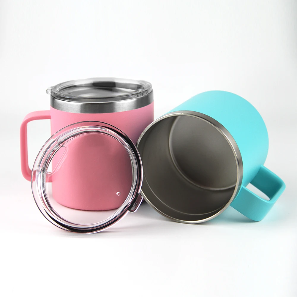 Горячая Распродажа продукта 12 унций кофейная чашка из нержавеющей стали с пластиковой крышкой вакуумная кофейная чашка