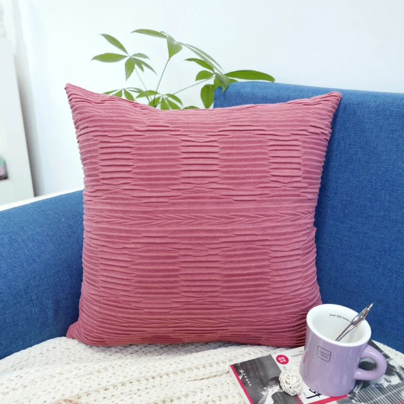 Pleated Cushion Decorative Sofa Pillow Cover