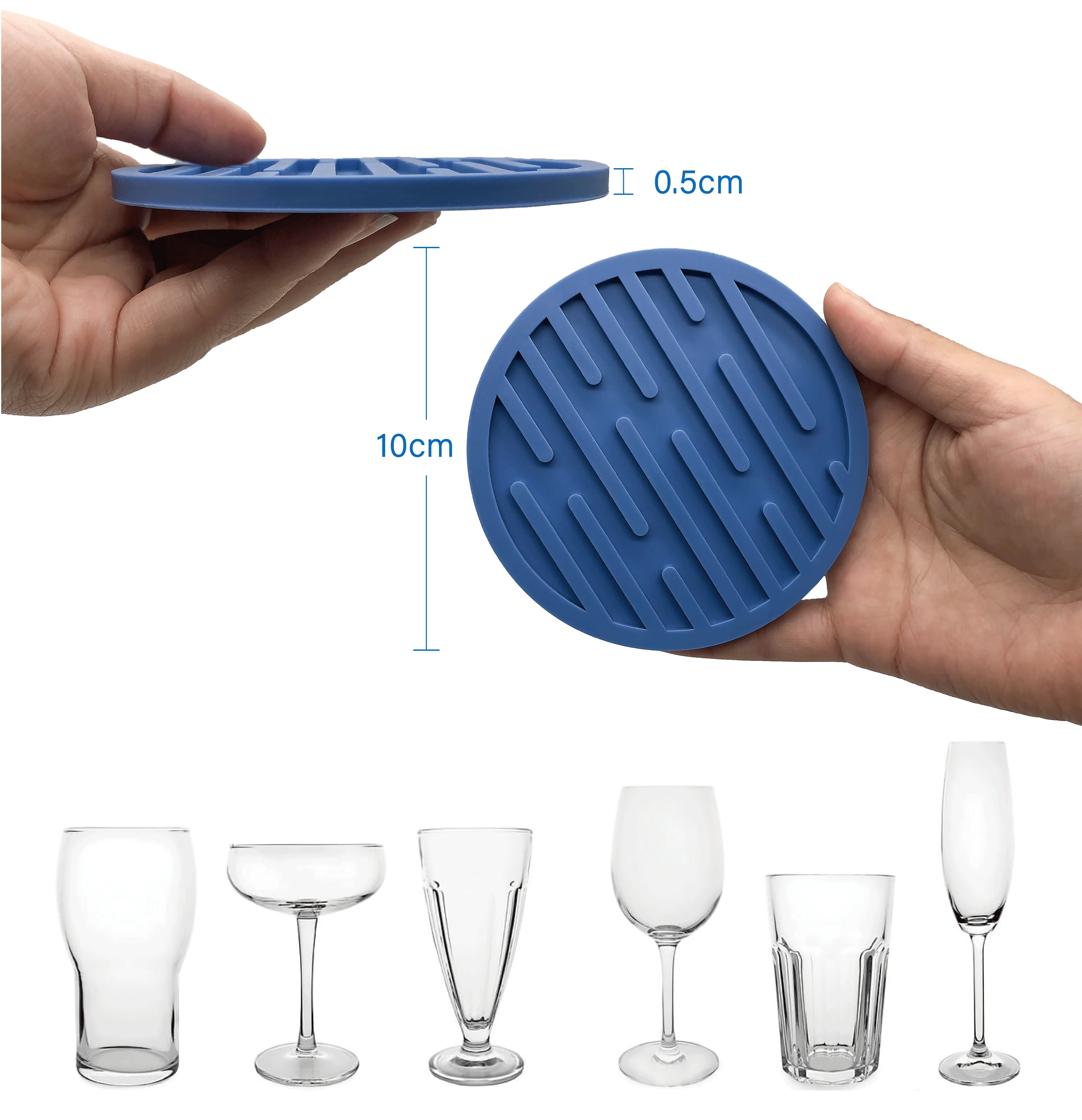 Jt Factory Custom Printing Cute Cartoon Coffee Coasters Rubber Square