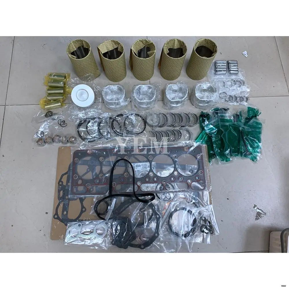 Engine Overhaul Kit With Piston Rings Liner Bearing Valves Cylinder Gaskets Fit for Kubota F2803 Excavator Diesel Engine