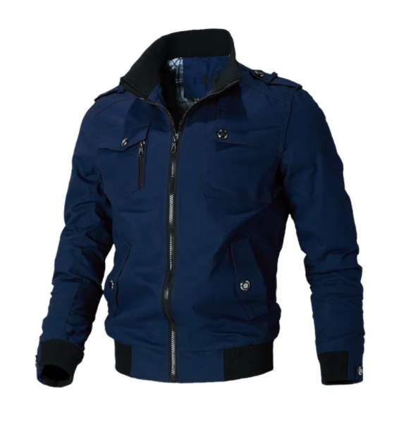 Men's Winter Jacket Slim Fit Windbreaker With Stand Collar_voghion.com