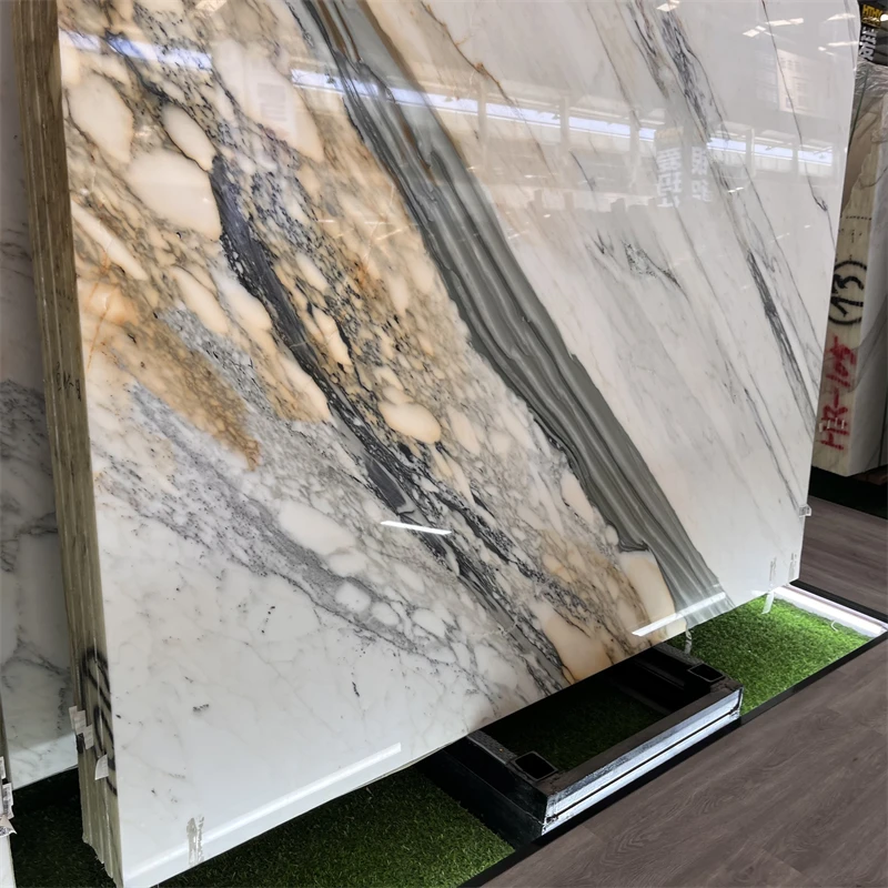 product luxury white marble calacatta gold marble slabs good price white marble interior wall design-1