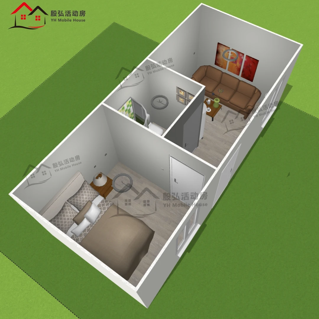 Быстросборный модульный плоский контейнер для дома, 20 футов, съемный контейнер, домашний сборный дом, общежитие, Офисная квартира