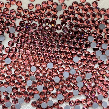 Flatback Rhinestones for Shoes and Garments for DIY Crafts and Nails Decoration Padparadscha S6 S10 S16 S20 S30 Bulk Wholesale