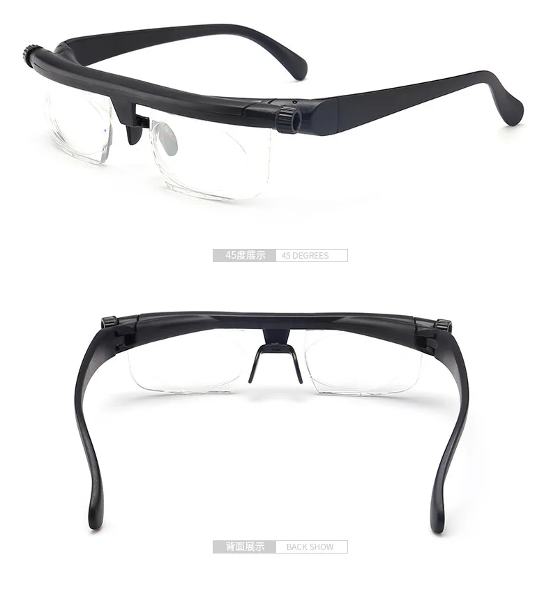 Adjustable Vision Focus Reading Glasses Myopia Eye Glasses -6D to +3D Variable Lens Binocular Magnifying Porta Oculos