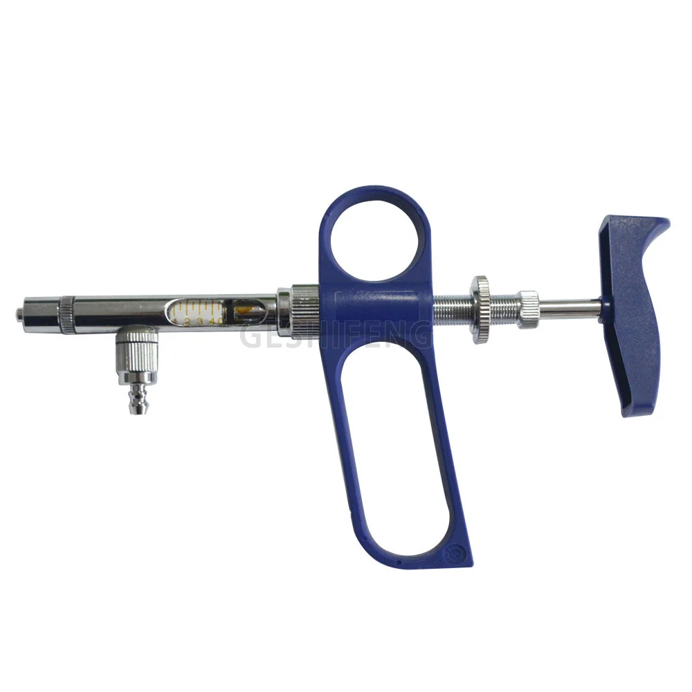 Injection 5Ml Glass Stainless Steel Rabbit Cow Goat Cattle Sheep Pig Veterinary Syringe