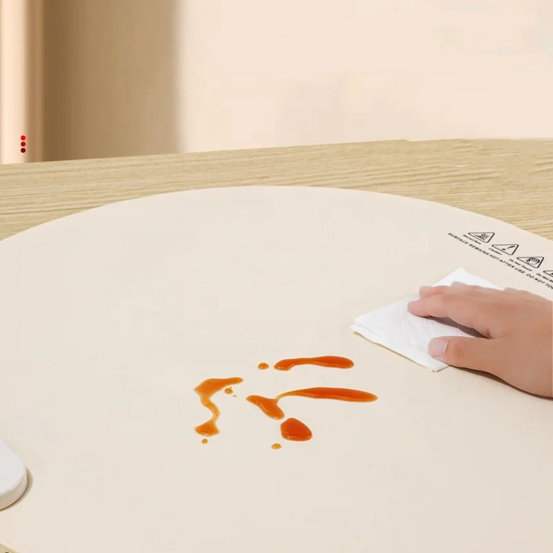 New Extra-Large Round Food Warmer Mat Silicone Soft Foldable Heating Placemat Oil-Resistant Waterproof Smart Meal Insulation Pad 3