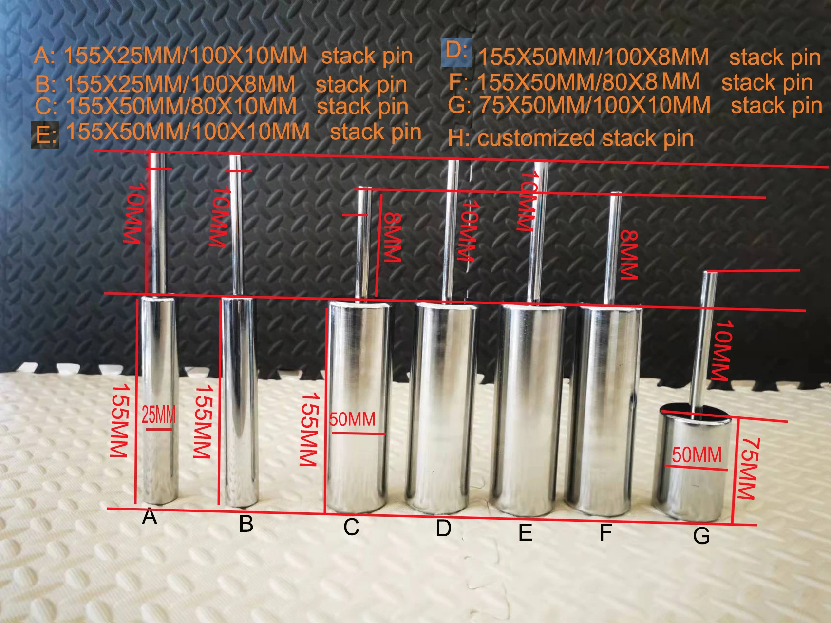 フィットネスジムピン2.5KGウェイトスタック交換ピンウェイトプレート