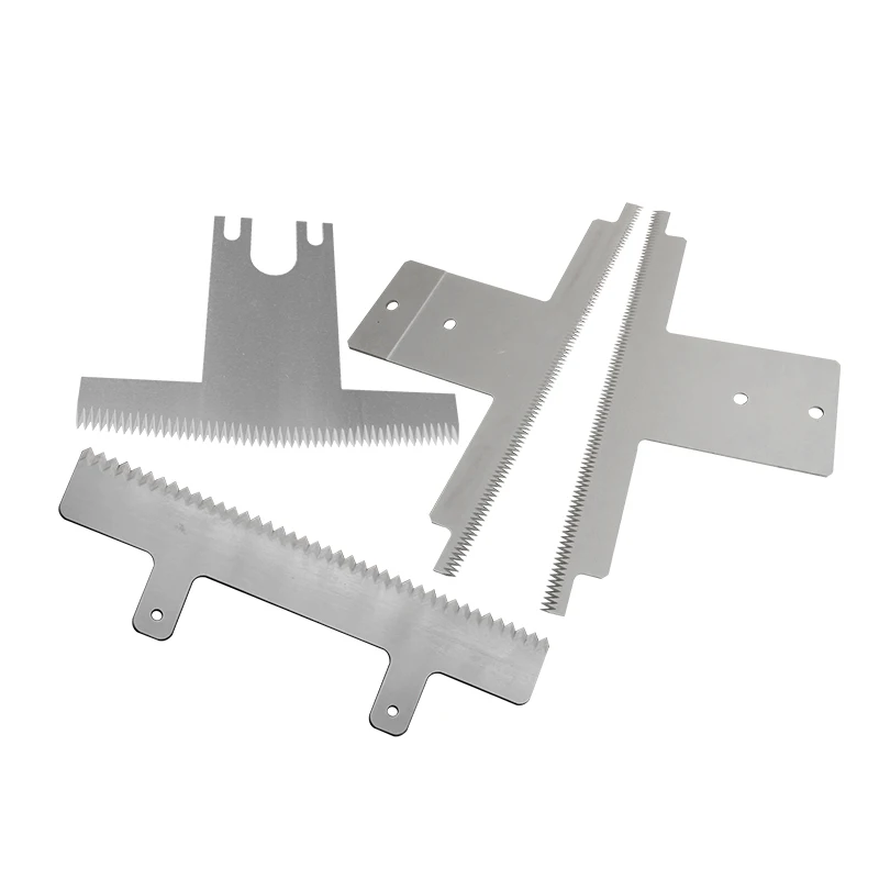 Customized Sealing Machine T-type Serrated Blade Zig Zag Toothed Cutter Vertical Packaging Machine Cutting Knife