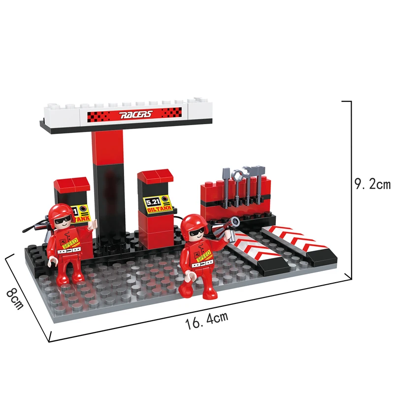 COGO 218 PCS Pullback Creative DIY Brick Model Play Set Racing Cars Plastic Educational Building Blocks Car Toys for Kids