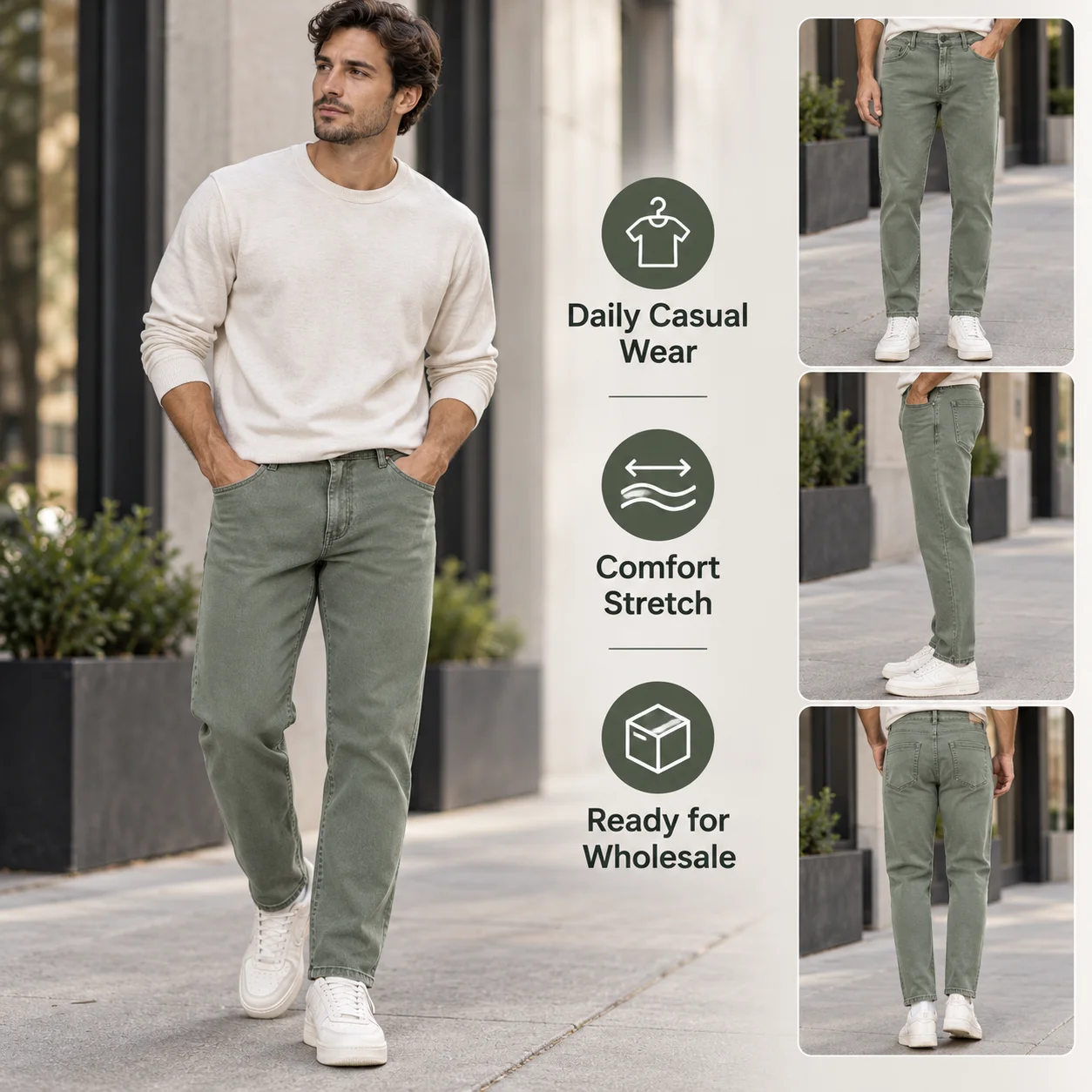 High Premium Modern Design Breathable STRAIGHT man Jean Original Pure Fashionable Demanded Men Denim Pants with Custom logo