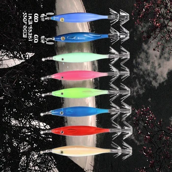 Top Right FH225 80mm 3.6g ABS Squid Jig Hook Electroplating Colorful Mini Luminous Midwater Bait Lure for Zander Sea Fishing – Metal Jig – view 4