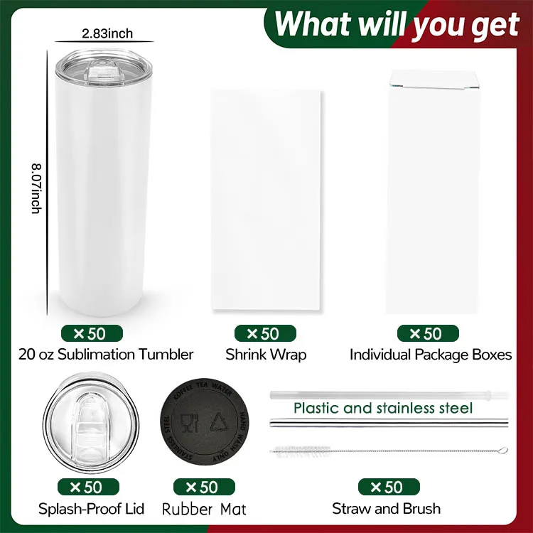 Steel Tumbler with Lid and Stainless Straw - 20oz