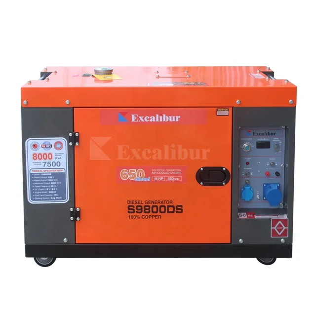 Excalibur Home 8kva generator diesel engine super price from china silent diesel generator portable 555006