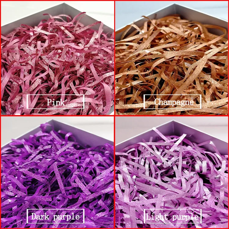 Shiny Metallic Gold Raffia Foil Shredded Paper Gift Box Paper Shreds