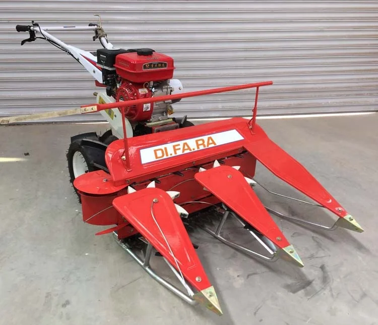2 Wheels Tractor Mounted Manual Mini Wheat Harvester Rice Cutter Reaper