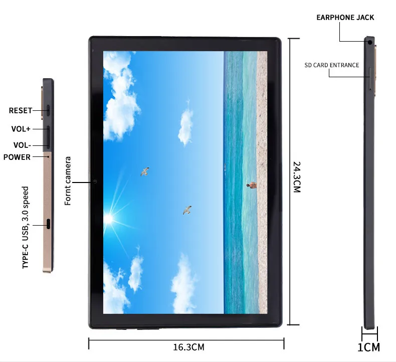 新款10英寸八核平板电脑mtk6755 4gb内存64gb只读存储器4g lte安卓