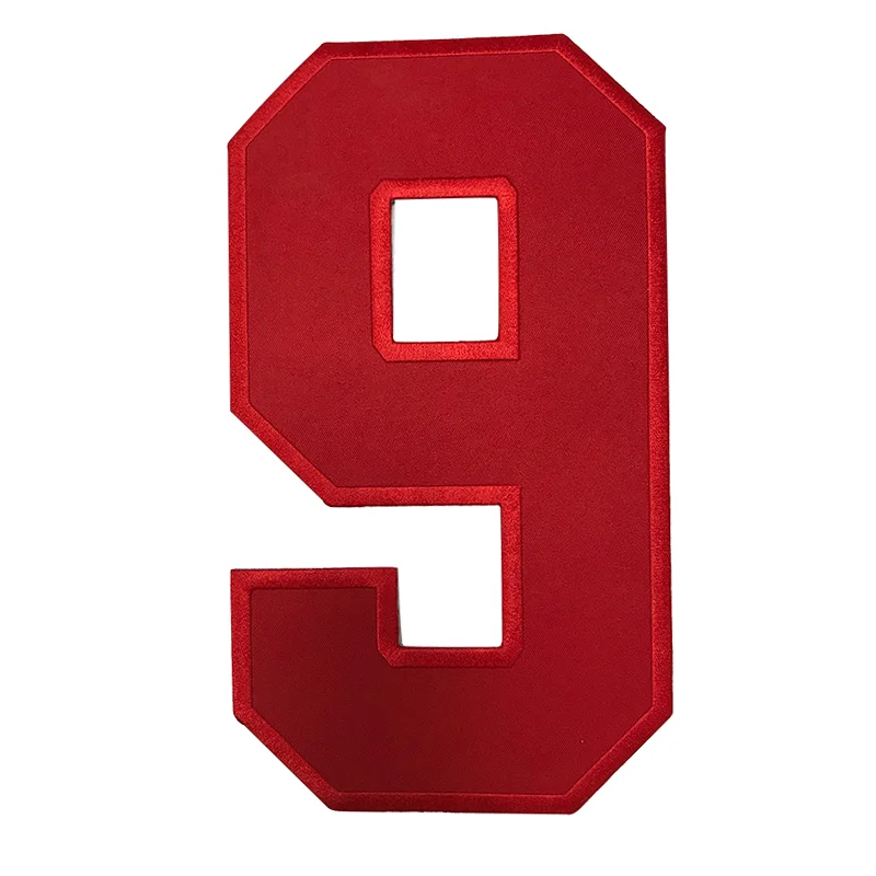 Custom Iron on Number Patch Wholesale Fabric Applique Embroidered Numbers Patch Letter Patches
