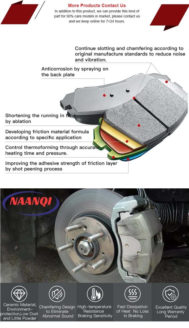 Factory Direct Supply Ceramic Semimetallic D855 Pad Brake For Nissan