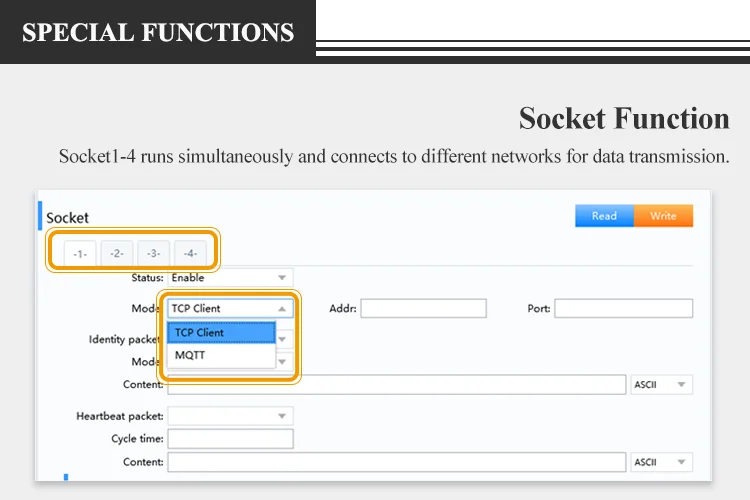 M2M Gsm Module ZHC4922 - Industrial LTE DTU Modem with 4DI/4AI/4DO