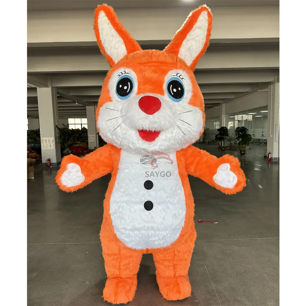 Hoooot Sale  Inflatable Red Rabbit Mascot Costume 2m/2.6m Inflatable Bunny Suit for Adults Enjoyment Parties Easter Events