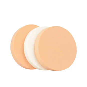 Wholesale White/Beige Latex Round/Square Disposable Foundation Facial Cosmetic Makeup Sponge Puff