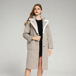Wholesale Winter Fur Jacket Women Plus Size Double Wear Real Mink Fur Coat