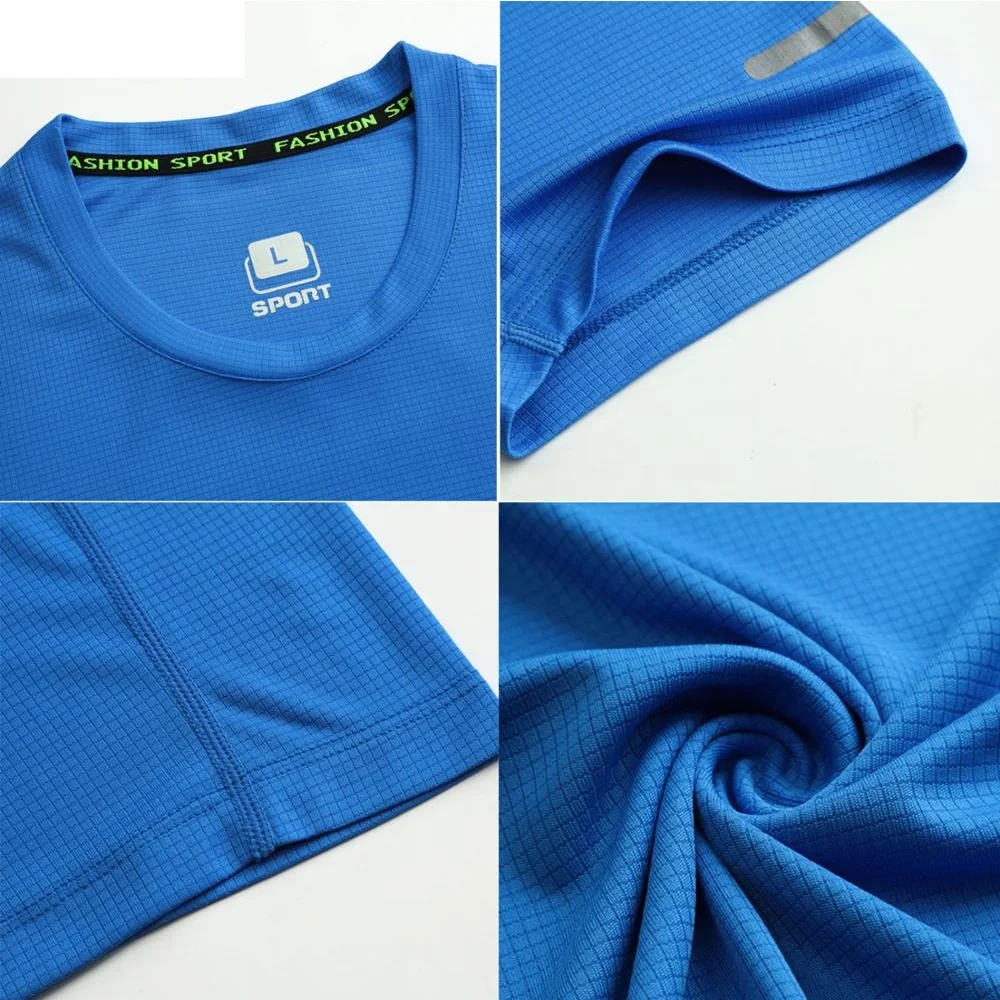 JL0713C High Quality Men Running Sports T-Shirts Quick Dry Sublimation Blank T Shirts Polyester for Men