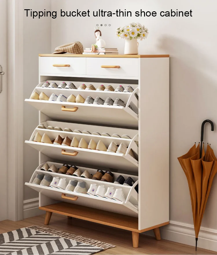 Living Room Furniture Shoe Rack Cabinet Wooden Shoe Storage Cabinet ...