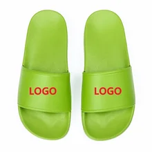 Custom logo flip flops printed slippers slides sandals slip-on slippers for men and women flat sandals