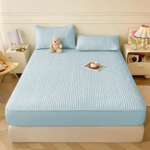 Wholesale Hotel Household Plain Color Mattress Protector Sheet Waterproof Bed Cover