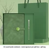 07-A5 notebook+pen green