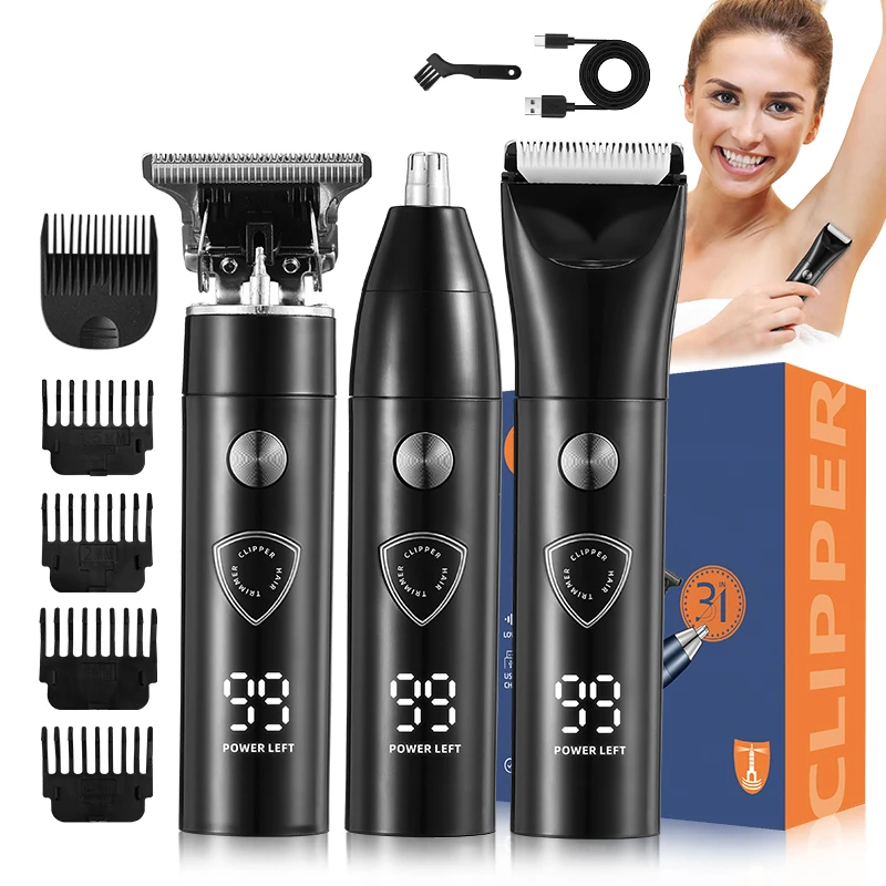 Multifunctional USB Charging Full Body Electric Hair Clipper Shaver Private Electric Push Shear for Household Car Use for RV