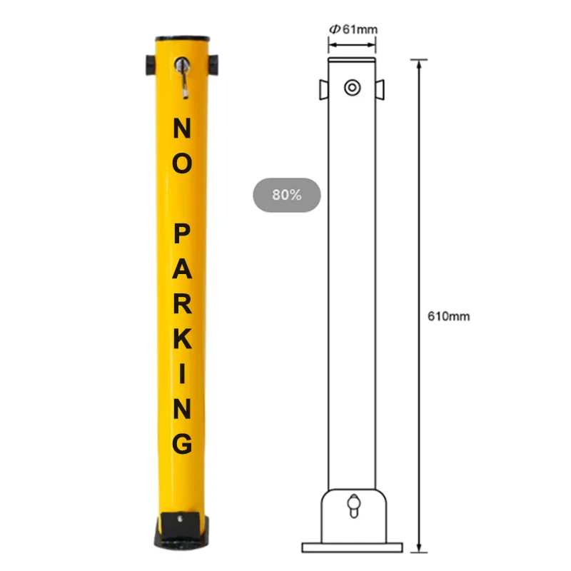 Good Quality Manual Folding Down Security Parking Area Barrier Foldable Post Ballard for Outdoor Protection Barriers