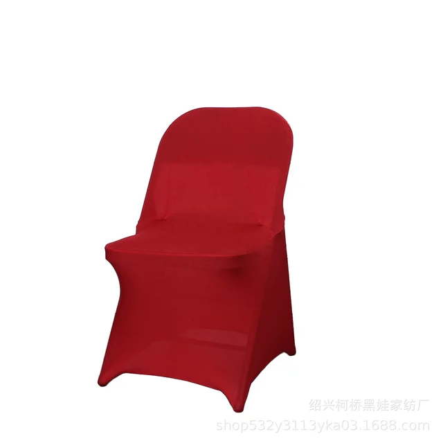 Stretch Spandex Red Folding Chair Cover for Wedding Party Dining Banquet Events Hotel Restaurant