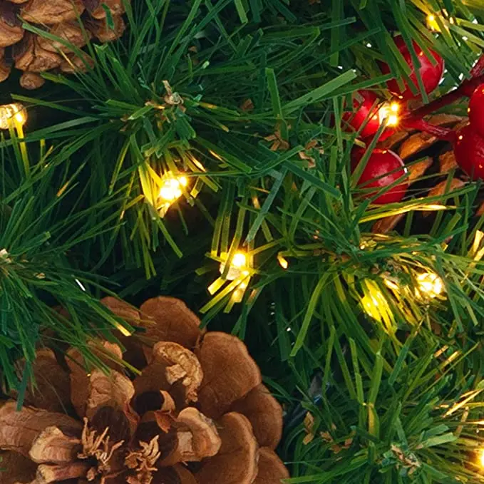 20-дюймовые праздничные настольные цветные огни Рождественская елка