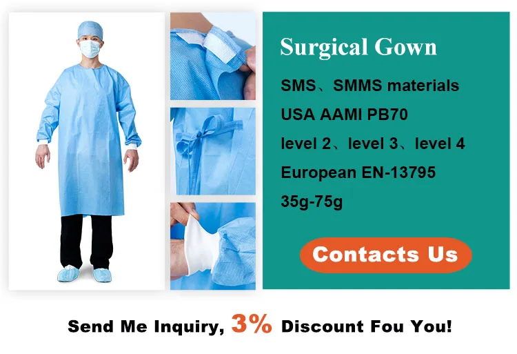 Rhycomme medical consumables disposable hospital uniform surgical gown