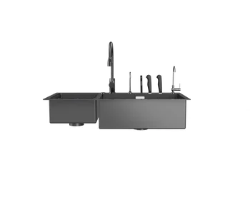 304 stainless steel smart basin intelligent double sink bowl ultrasonic kitchen sink for kitchen cabinet