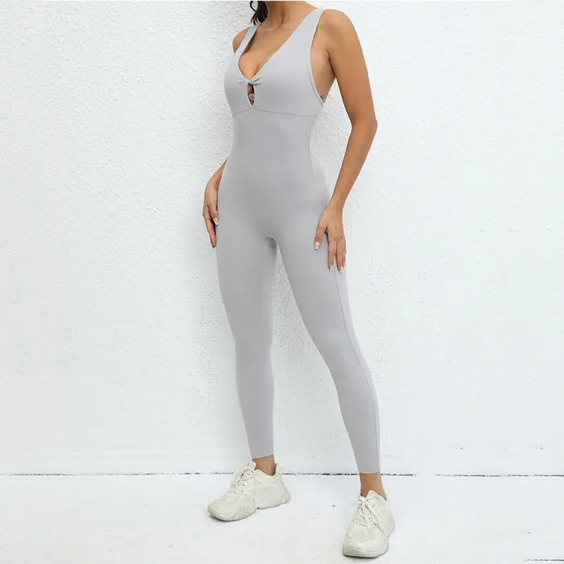 Wholesale Breathable Yoga Leggings Custom Women Fitness Gym Bodysuits One Piece Scrunch Workout Romper Yoga Jumpsuit For Women supplier