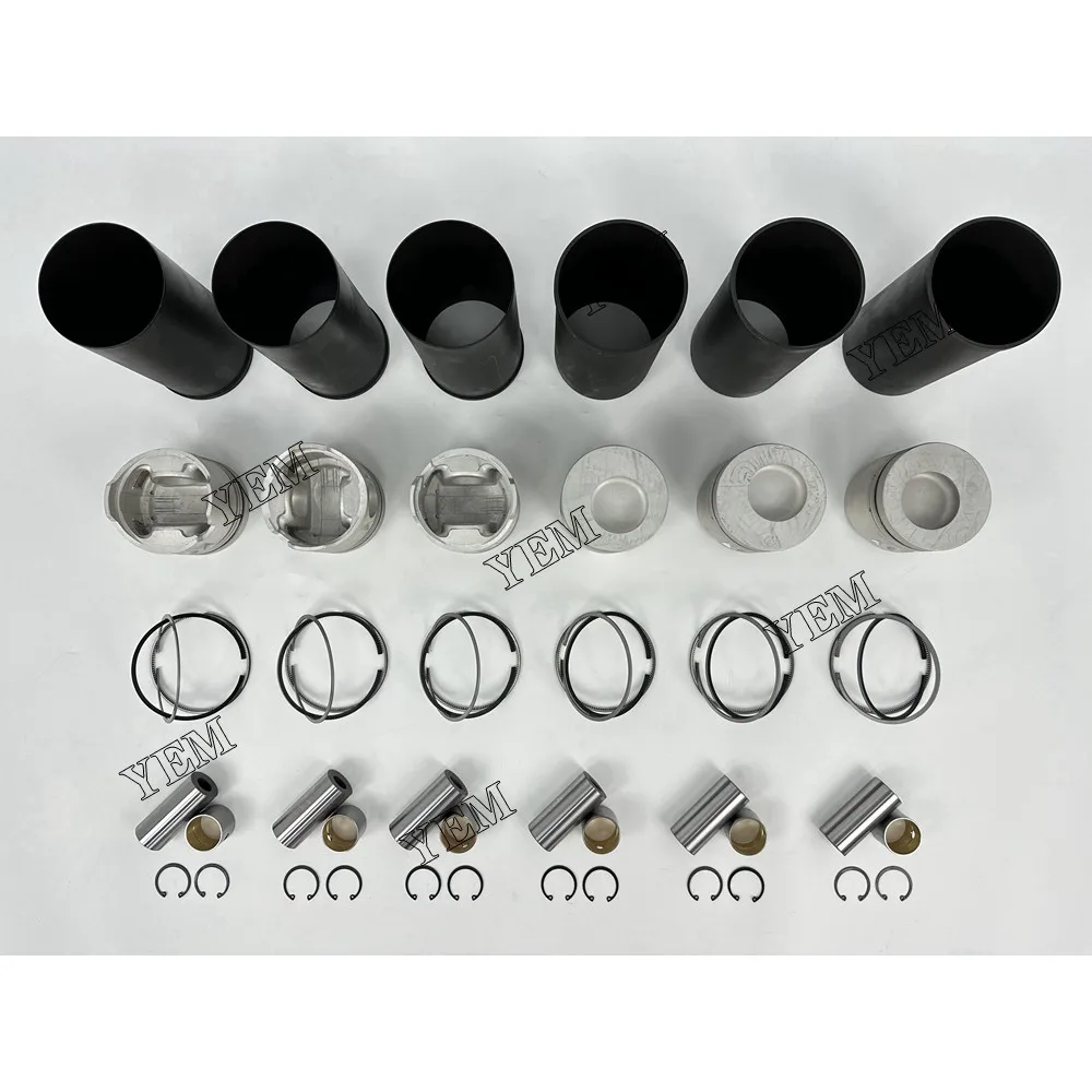 H07D Liner Kit With Cylinder Liner Piston Rings for Hino Dump Truck Generator Set Marine Diesel Engine Parts