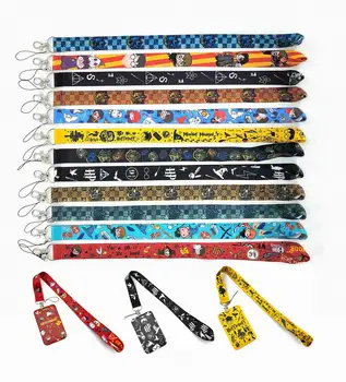 Hot Sale Anime Lanyard  Cartoon Cool Magic School Harry Id Badge Card Holders 12 Styles Potter Neck Lanyard